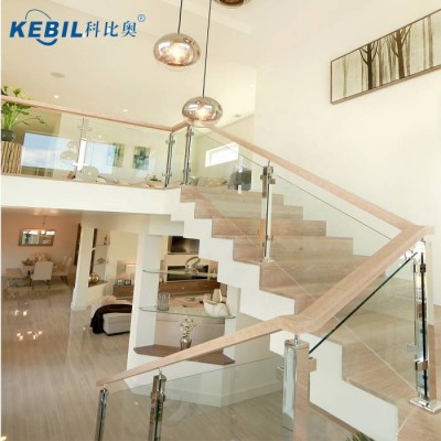 Outdoor And Interior Stainless Steel Plexiglass Railing Chrome Balusters House Balcony Stair Case Handrail Design